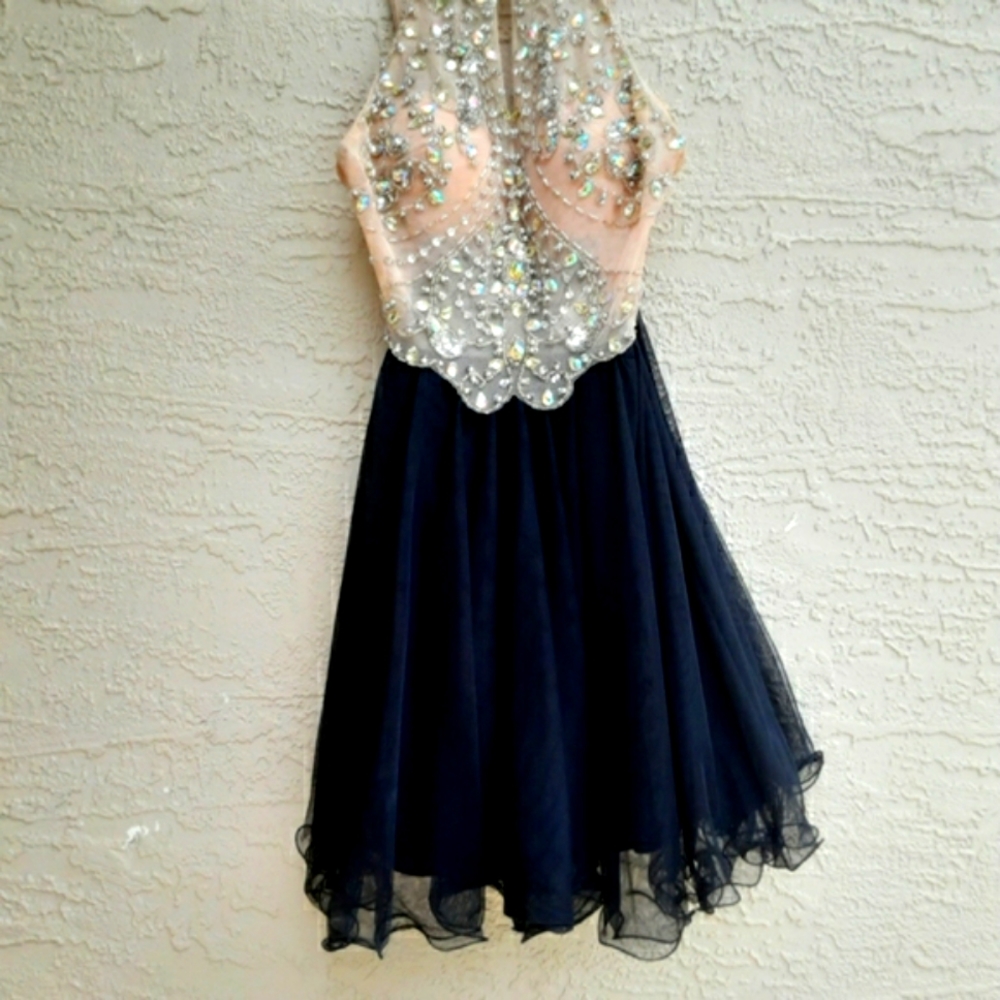 jeweled ruffle mini dress - Picture 9 of 16